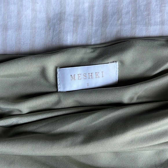 Meshki - Ruched Off-Shoulder Top - Picture 2 of 4